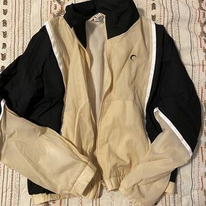 Zyia tan and black bomber jacket new never worn